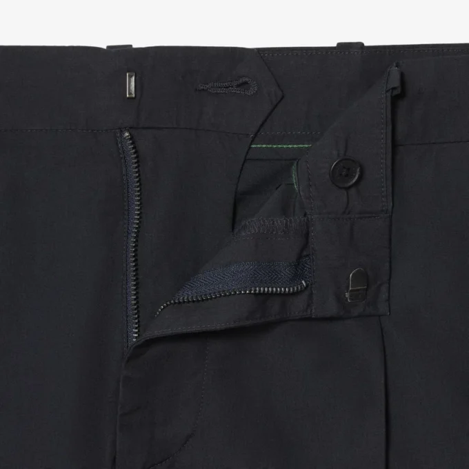 Katoenen chino met rechte pasvorm