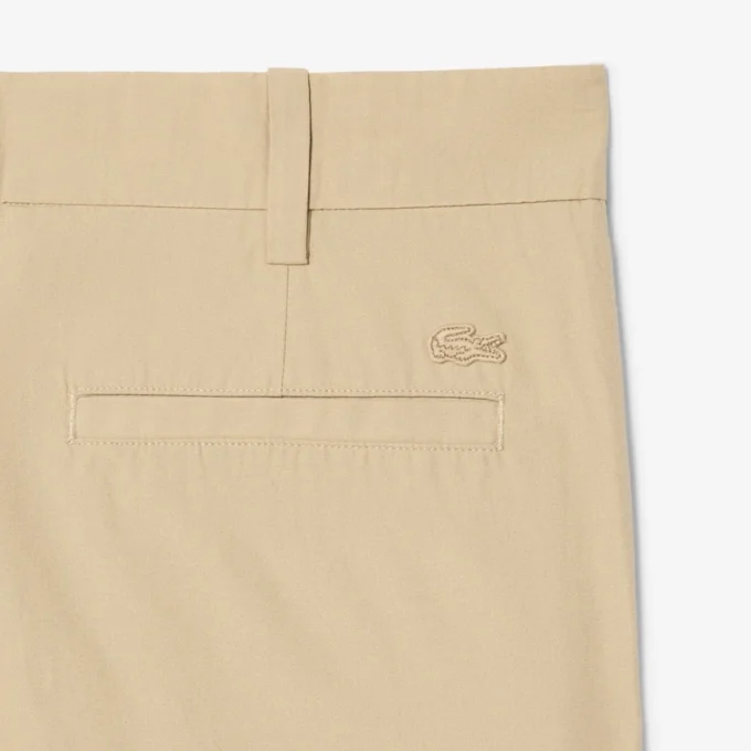 Katoenen chino met rechte pasvorm