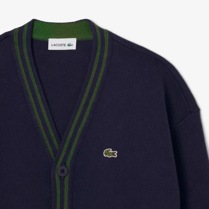 Katoenen en wollen V-hals vest voor jongens