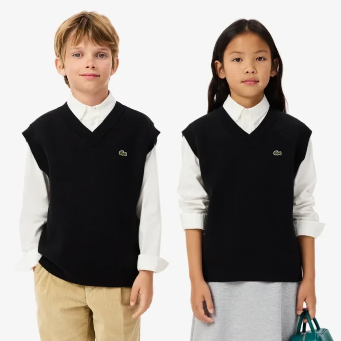Katoenen en wollen vest voor kinderen