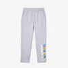 Katoenen fleece-loungebroek met merknaam voor heren