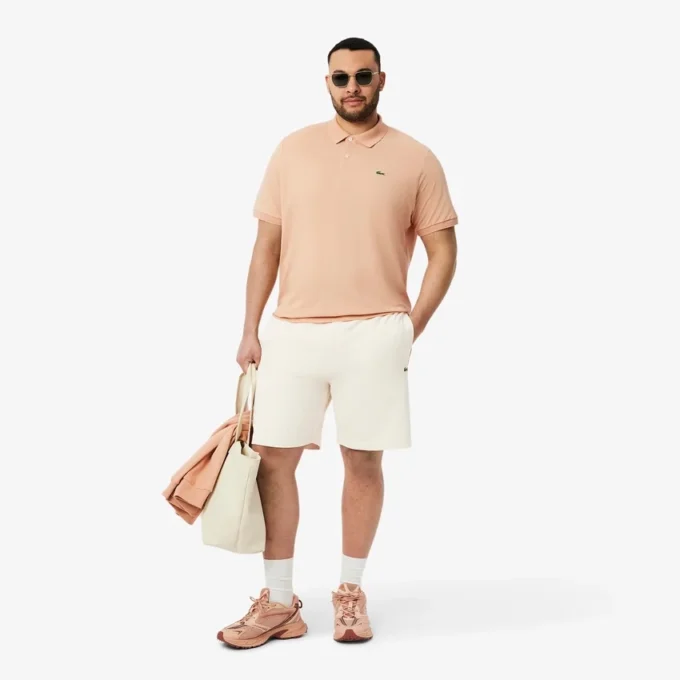 Katoenen fleece shorts met kleurblokken voor heren