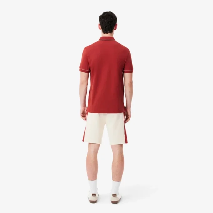 Katoenen fleece shorts met kleurblokken voor heren