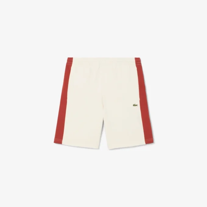 Katoenen fleece shorts met kleurblokken voor heren