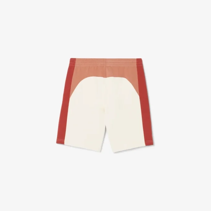 Katoenen fleece shorts met kleurblokken voor heren