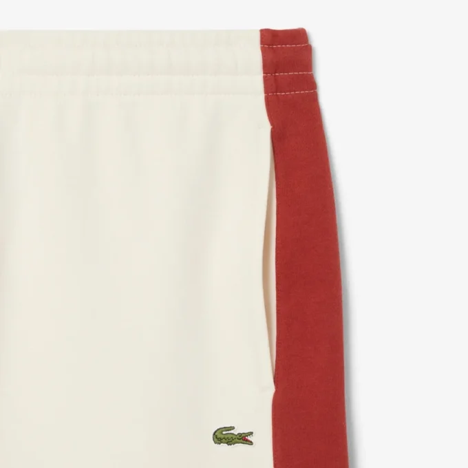 Katoenen fleece shorts met kleurblokken voor heren