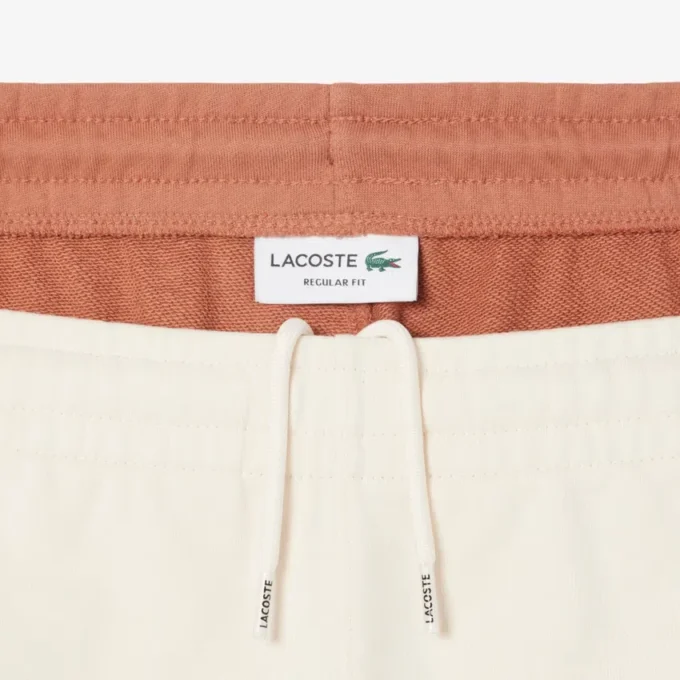 Katoenen fleece shorts met kleurblokken voor heren