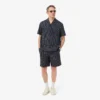 Katoenen korte broek met krokodillenprint en strepen
