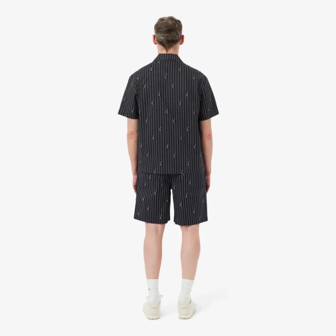 Katoenen korte broek met krokodillenprint en strepen