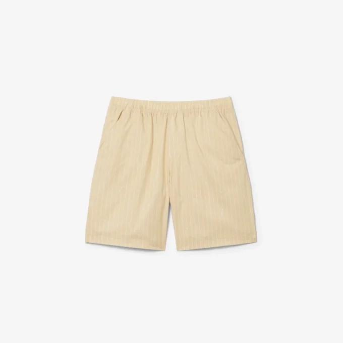Katoenen korte broek met krokodillenprint en strepen