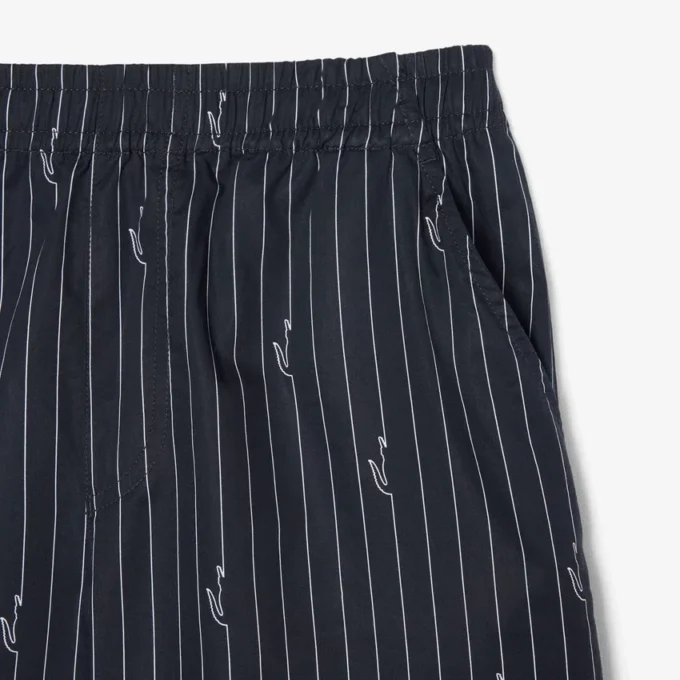 Katoenen korte broek met krokodillenprint en strepen