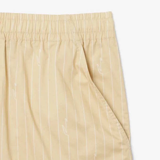 Katoenen korte broek met krokodillenprint en strepen