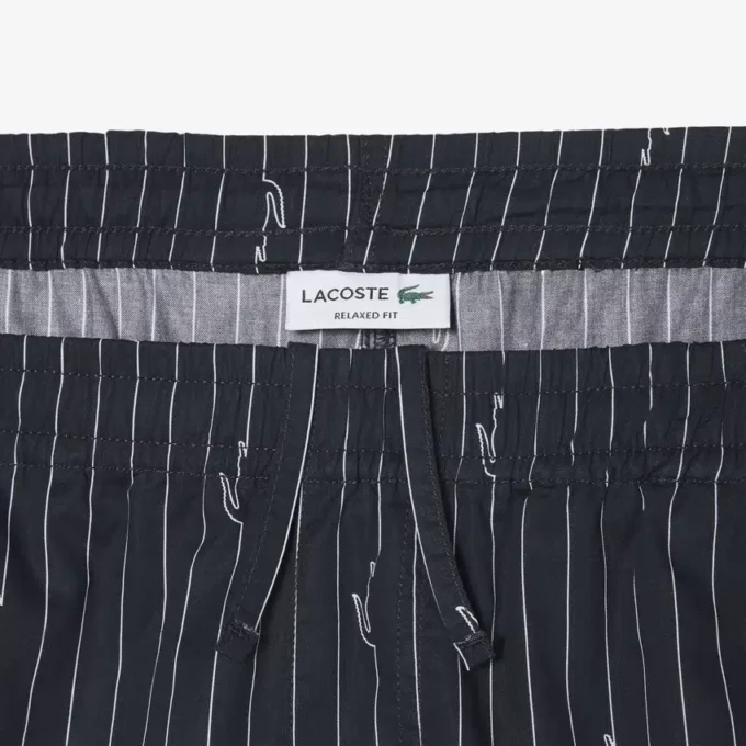 Katoenen korte broek met krokodillenprint en strepen
