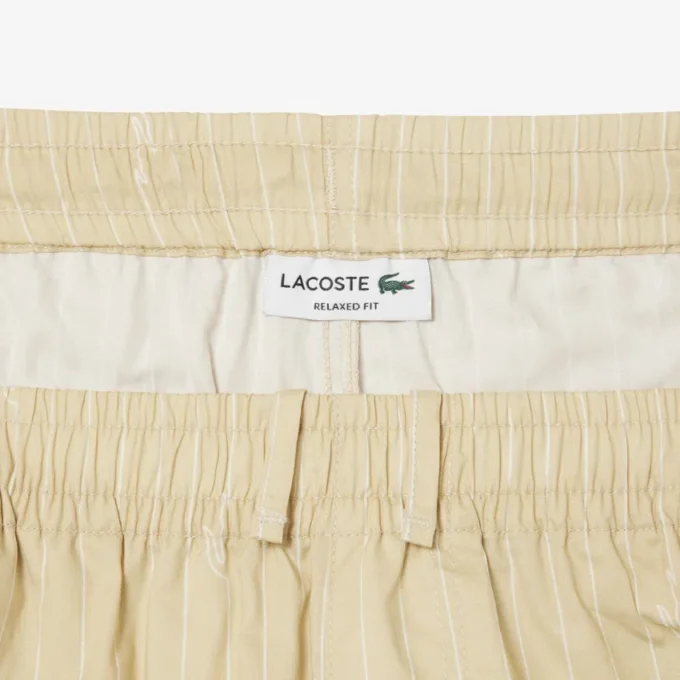 Katoenen korte broek met krokodillenprint en strepen