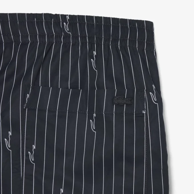 Katoenen korte broek met krokodillenprint en strepen