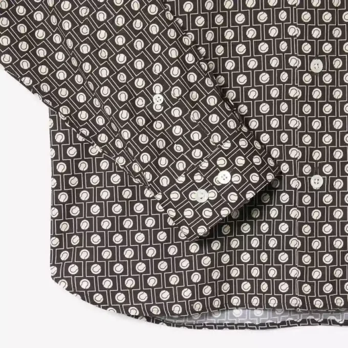 Katoenen overhemd met print en regular fit