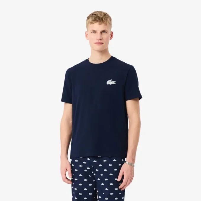 Katoenen pyjamaset met krokodillenprint