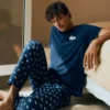 Katoenen pyjamaset met krokodillenprint