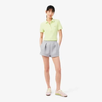 Katoenen short met plooien