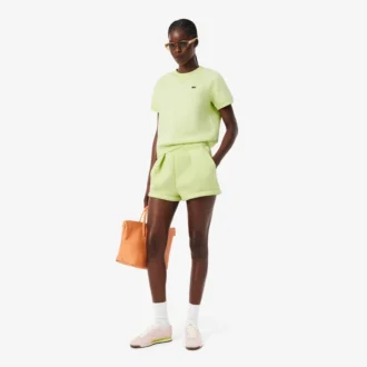 Katoenen short met plooien