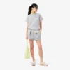 Katoenen short met plooien