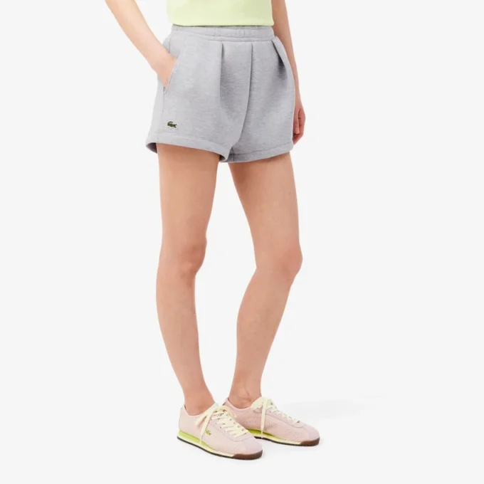 Katoenen short met plooien