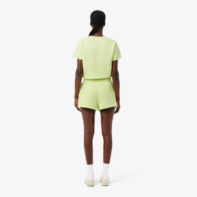 Katoenen short met plooien