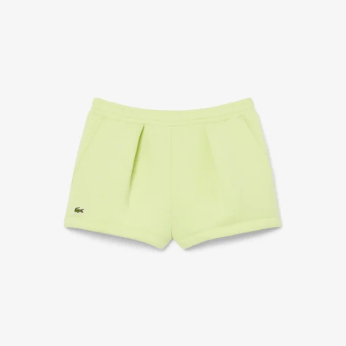Katoenen short met plooien