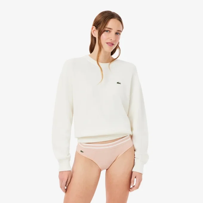 Katoenen slip met gestreepte tailleband