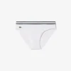Katoenen slip met gestreepte tailleband