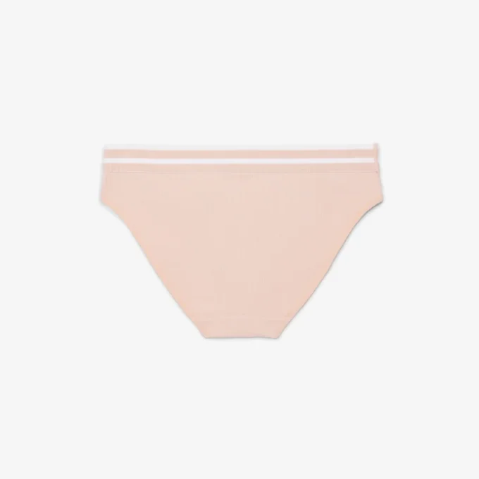 Katoenen slip met gestreepte tailleband