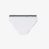 Katoenen slip met gestreepte tailleband