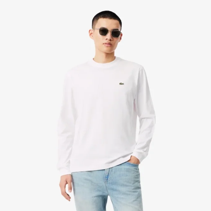Katoenen T-shirt met lange mouwen voor heren