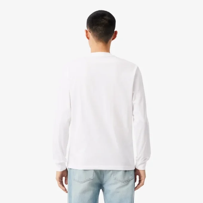 Katoenen T-shirt met lange mouwen voor heren