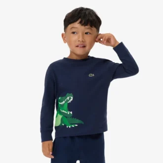 Katoenen T-shirt met lange mouwen voor jongens