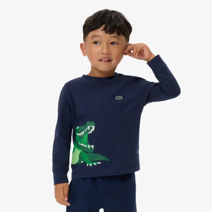 Katoenen T-shirt met lange mouwen voor jongens