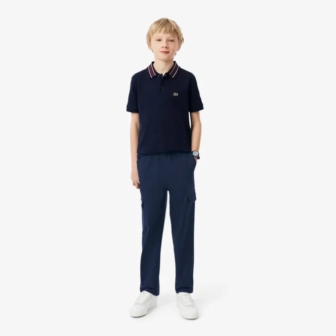 Katoenen twill cargobroek voor jongens
