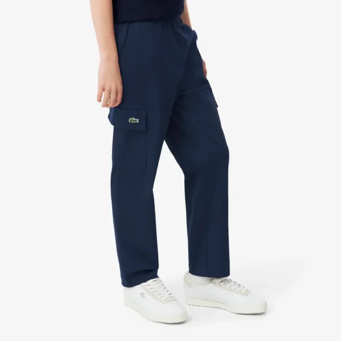 Katoenen twill cargobroek voor jongens