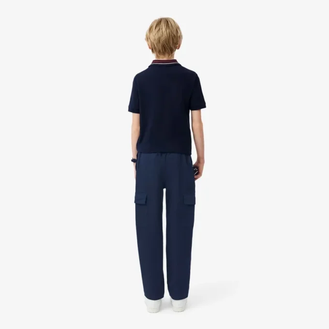 Katoenen twill cargobroek voor jongens