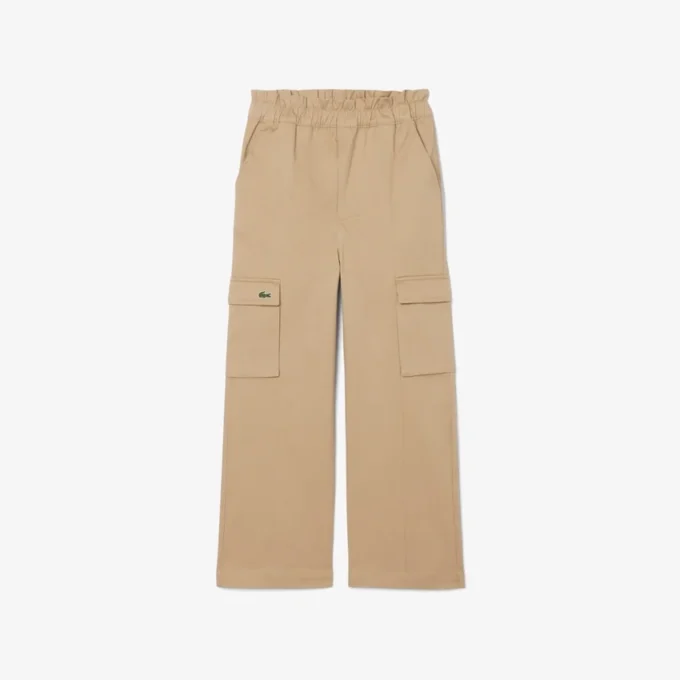 Katoenen twill cargobroek voor meisjes