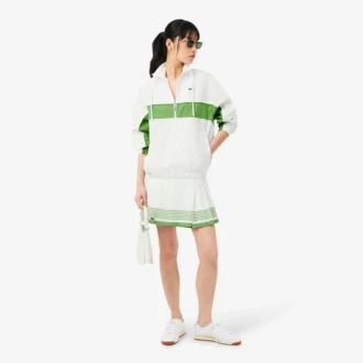 Katoenen twill jasje met rits en relaxte pasvorm