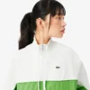Katoenen twill jasje met rits en relaxte pasvorm