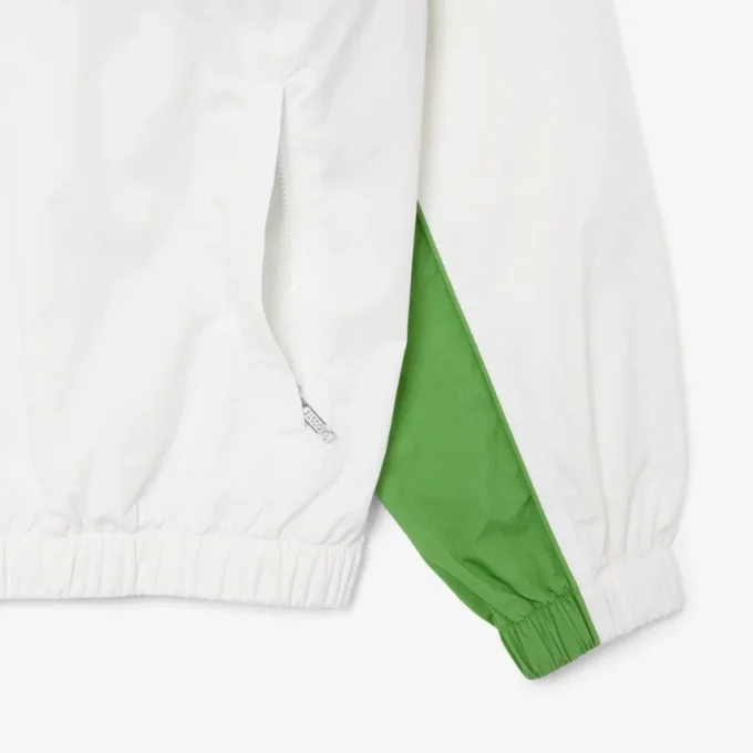 Katoenen twill jasje met rits en relaxte pasvorm