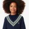 Katoenen vest met V-hals voor meisjes
