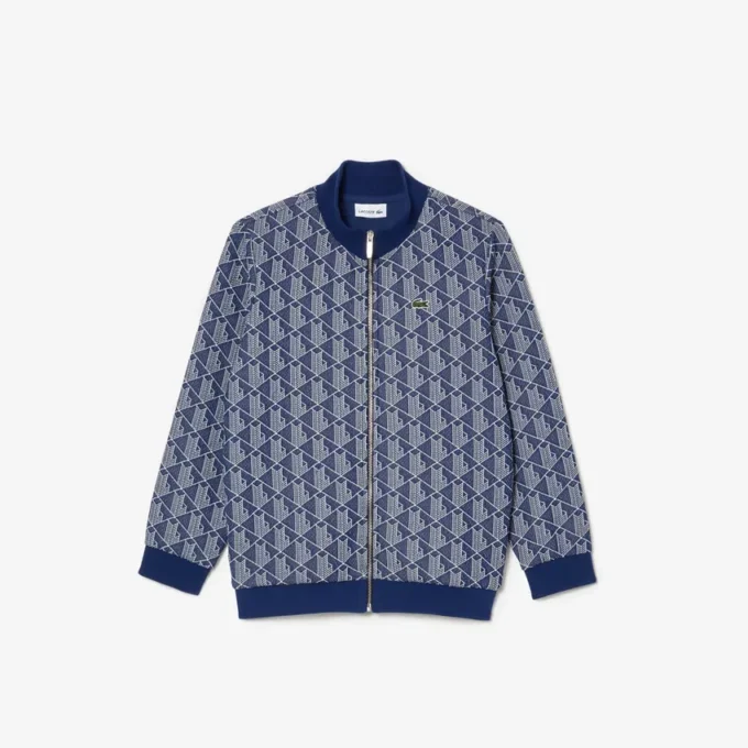 Kinder-sweatshirt met hoge kraag en ritssluiting met Paris-monogram