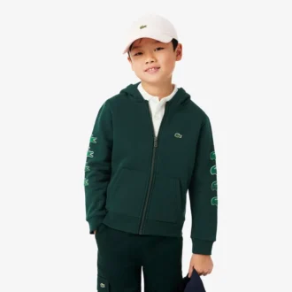 Kinderhoodie met rits en print