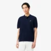 Klassiek getailleerd gebreid poloshirt