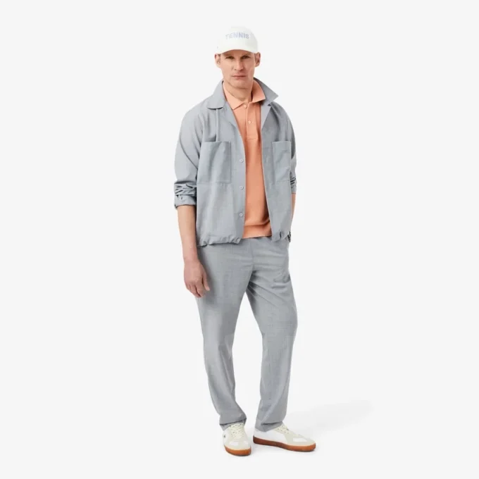 Klassiek getailleerd gebreid poloshirt
