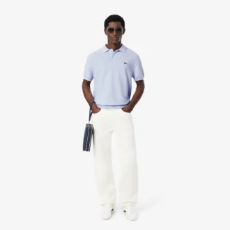 Klassiek getailleerd gebreid poloshirt