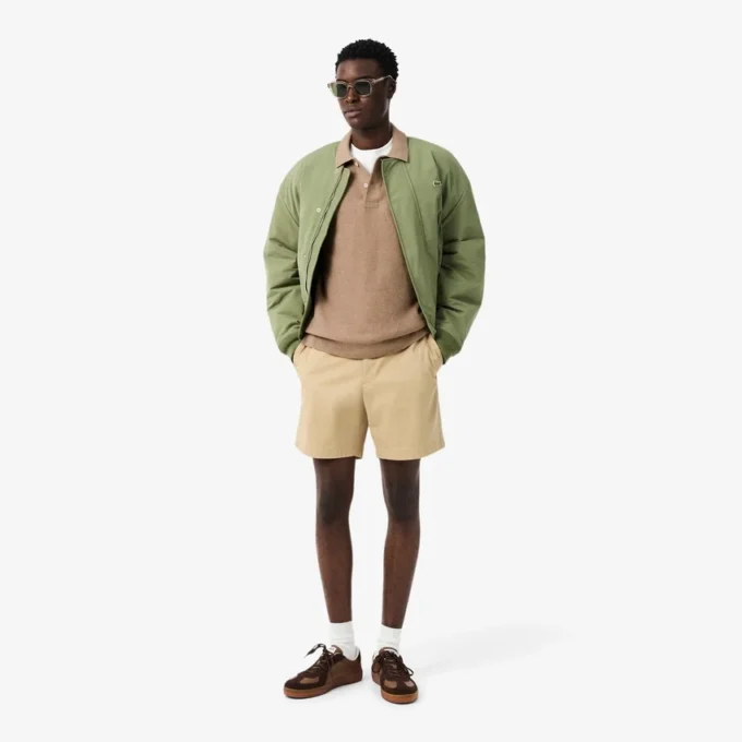 Klassiek getailleerd gebreid poloshirt